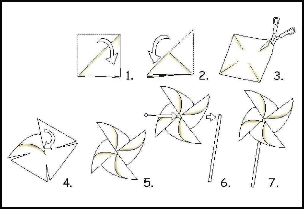 Вертушка из бумаги своими руками: подготовка и изготовление, оригами из бумаги