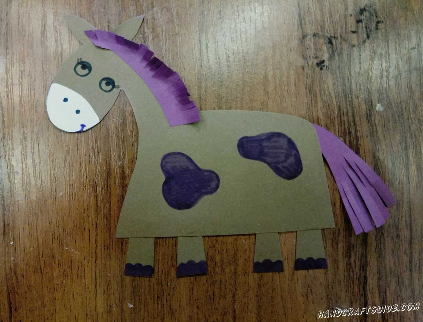 Как сделать лошадку из бумаги: пошаговые мастер-классы для детей
