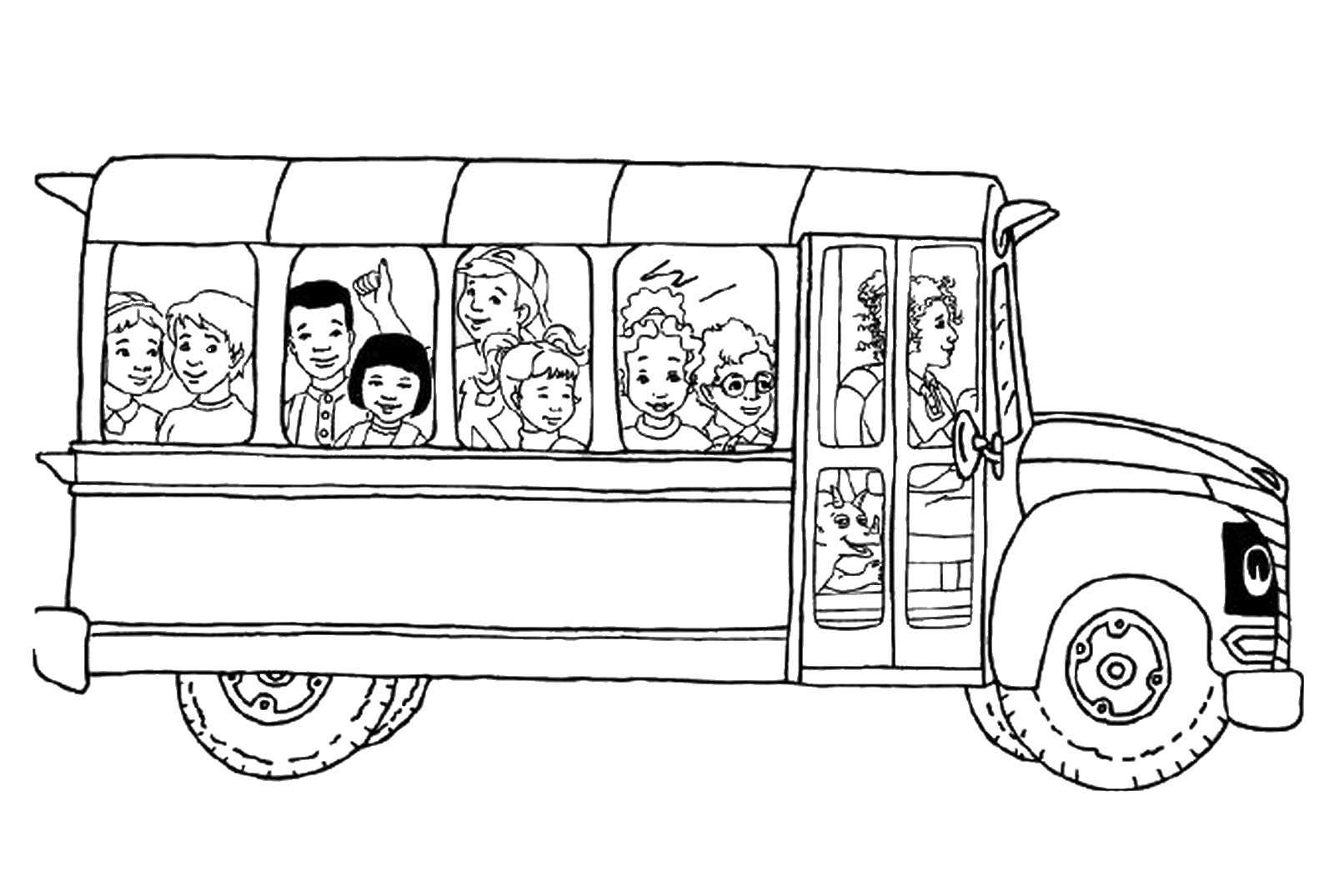 Собираем много отличных раскрасок школьный автобус для дошкольников!