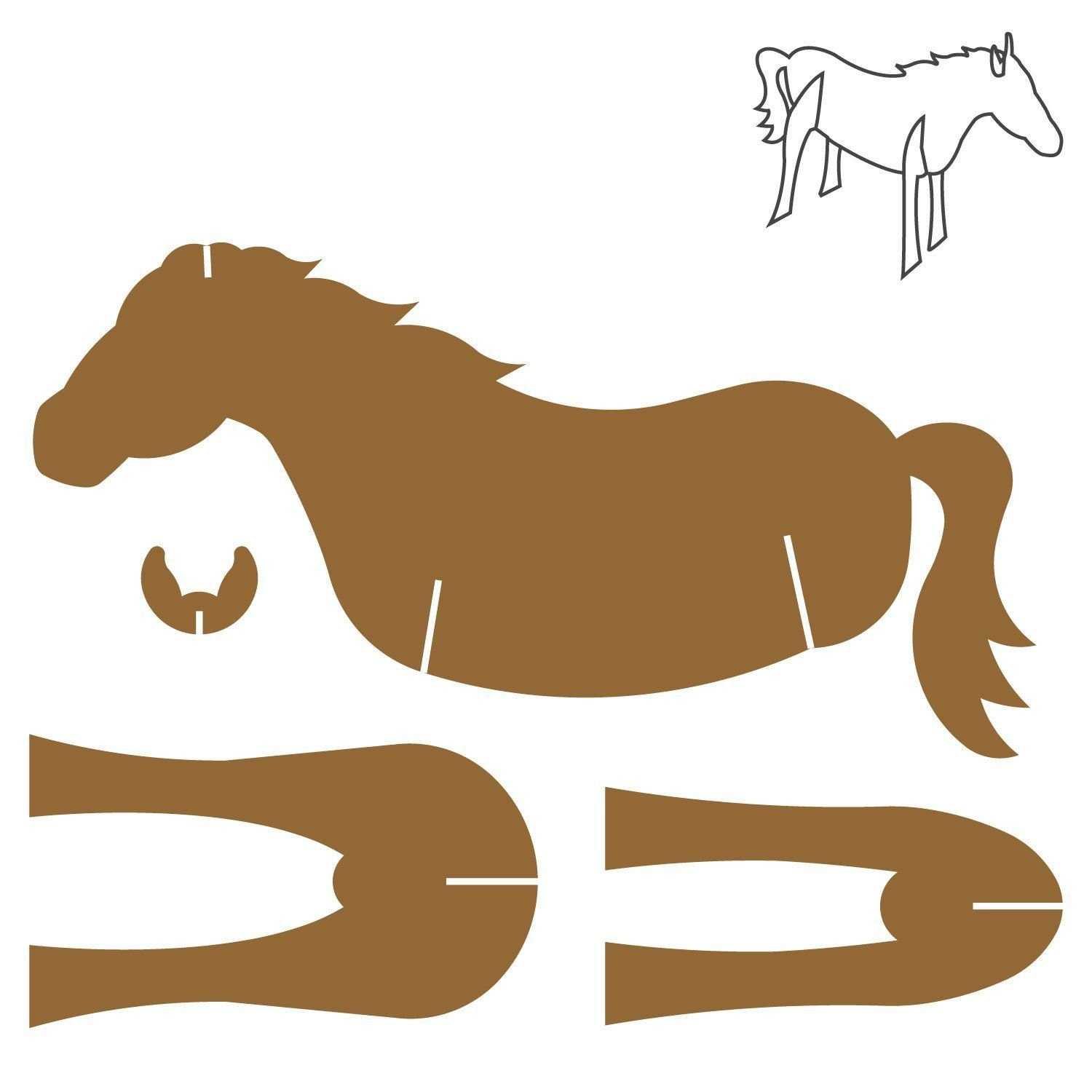 Поделки лошадей из картона и бумаги: схемы с шаблонами