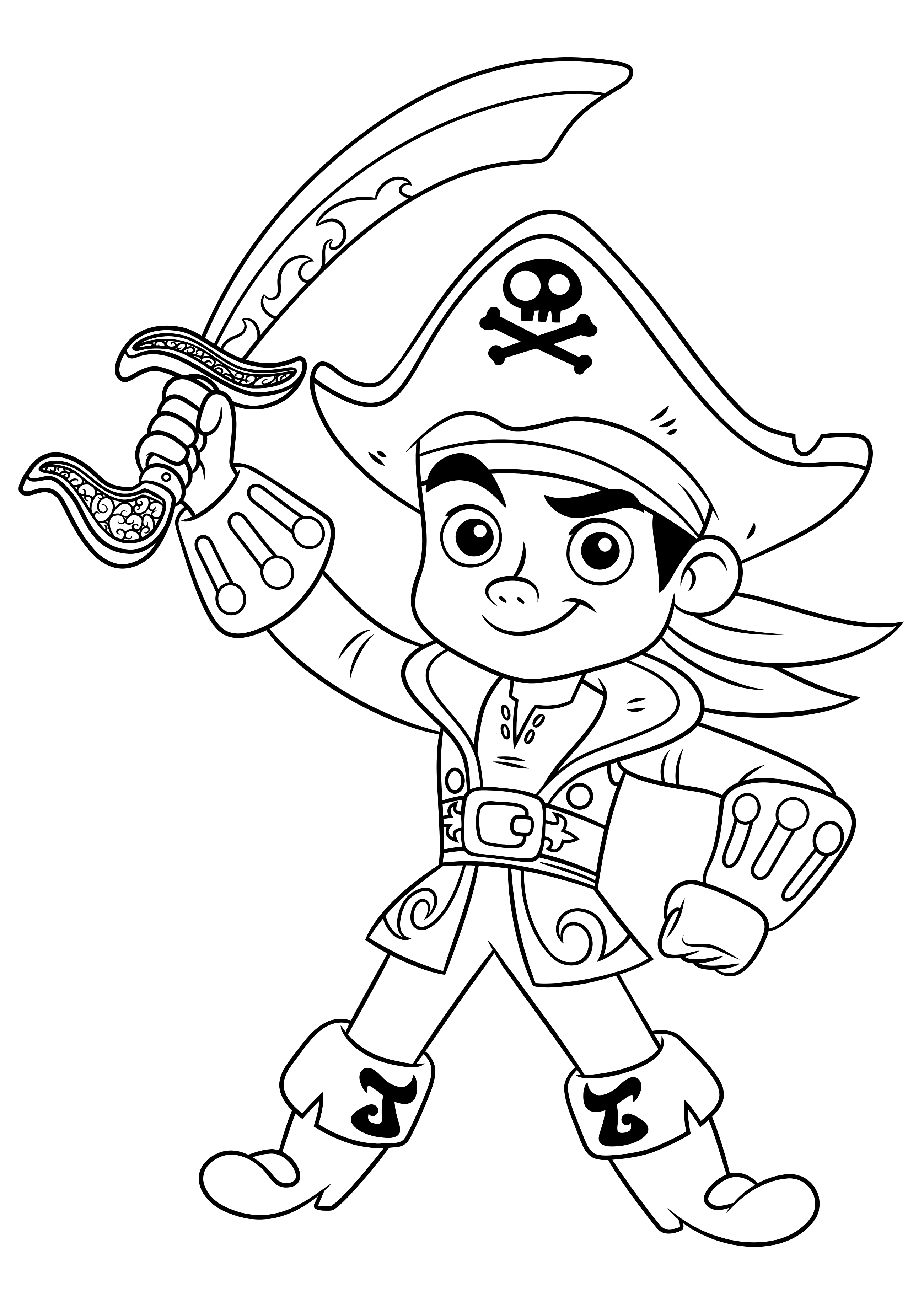 Раскраски. детские картинки для раскрашивания скачать - вид категории: джейк и пираты нетландии