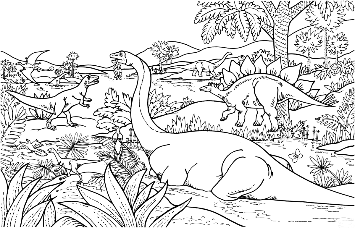 Раскраска динозавры 🖼. скачиваем и раскрашиваем бесплатно ❗