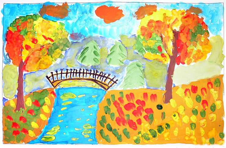 Осенние рисунки для срисовки (в детский сад и школу)
