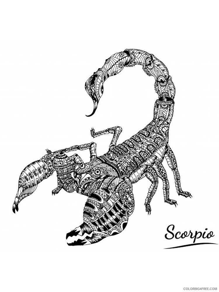Выберите понравившиеся раскраски Скорпиона Антистресс для взрослых и бесплатно распечатайте их в формате А4