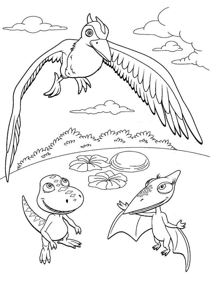 Раскраска динозавры — самые интересные картинки — для детей