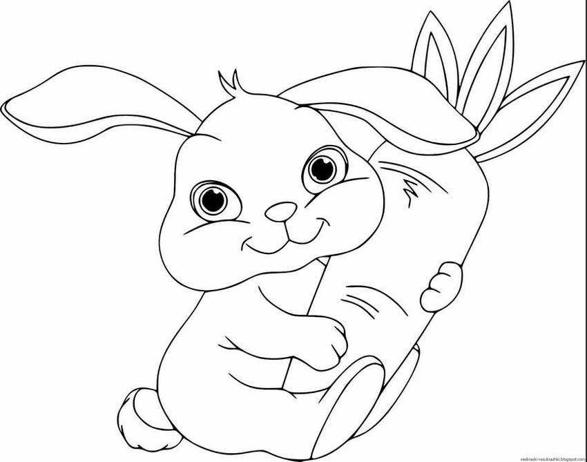 302 раскраски: кролик - символ 2023 года